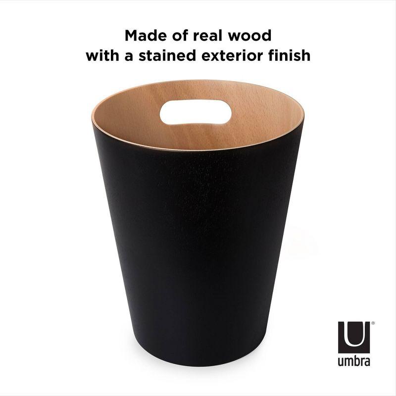 Umbra Woodrow Manufactured Wood Open Waste Basket - 2.25 Gallons