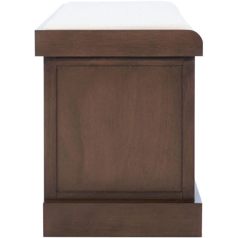 Landers 2 Drawer/Cushion Storage Bench - Brown - Safavieh