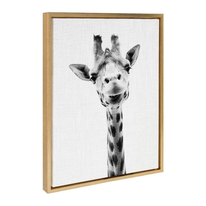 18" x 24" Sylvie Giraffe Framed Canvas by Simon Te Tai - Kate & Laurel All Things Decor