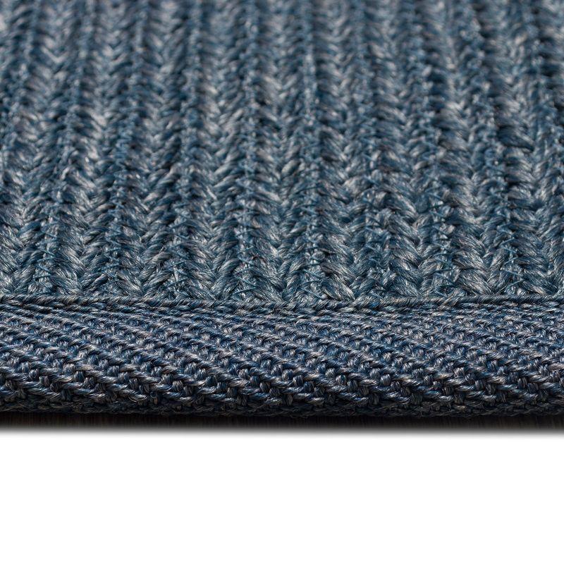 Liora Manne Calais Solid Indoor/Outdoor Rug Navy 5' x 7'6"