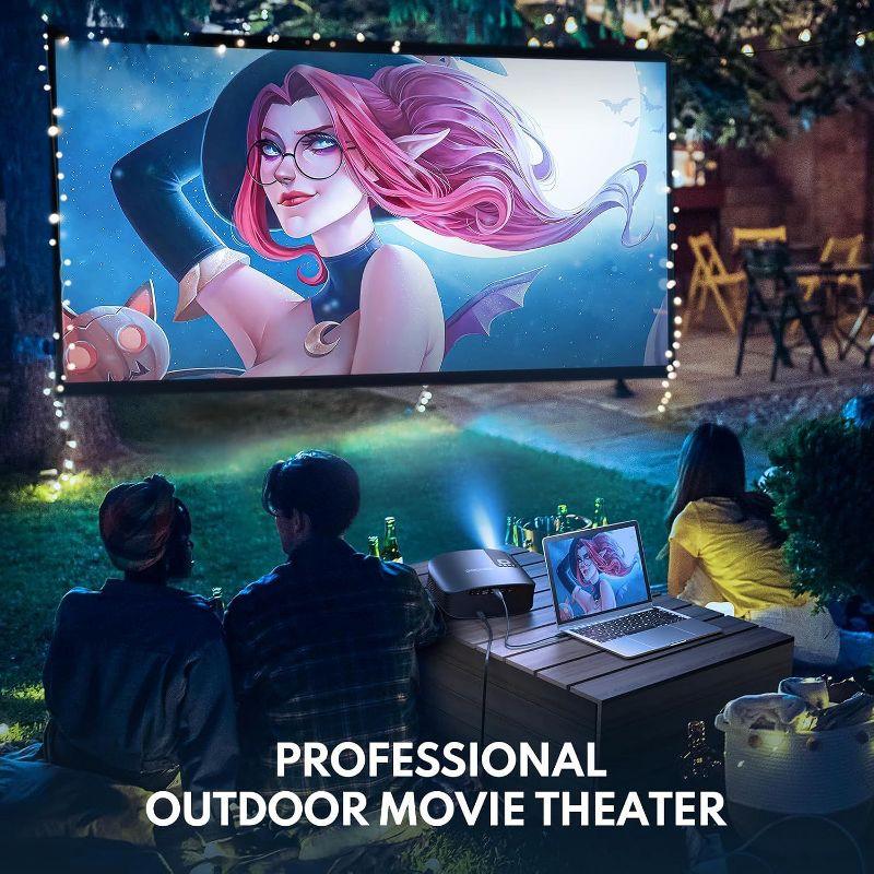 GOODEE Projector 4K WiFi And Bluetooth Supported, FHD 1080P Mini Projector, 5G Video Projector For Home Theater Dolby Audio Zoom Portable Projector