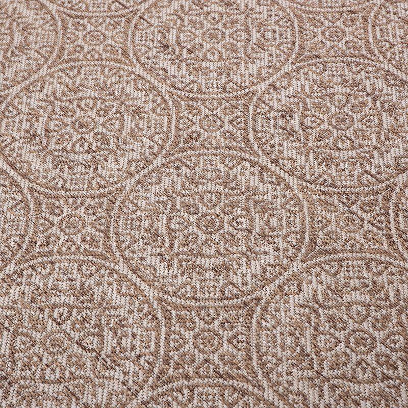 Transitional Brown Floral 8' x 10' Flatwoven Synthetic Area Rug