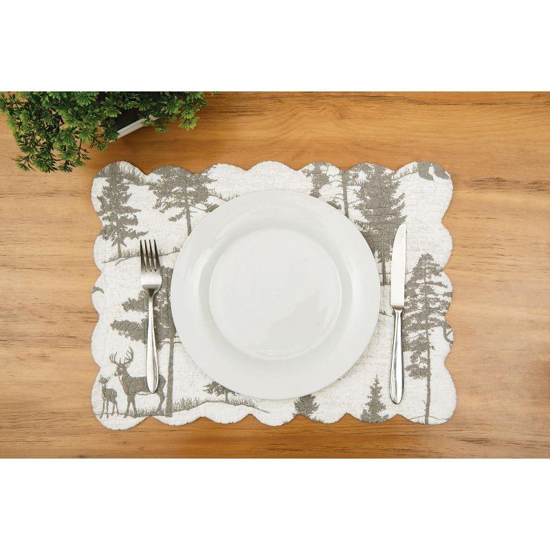 C&F Home Henderson Hideaway Woven Reversible Rustic Winter Wilderness Placemat Set of 6