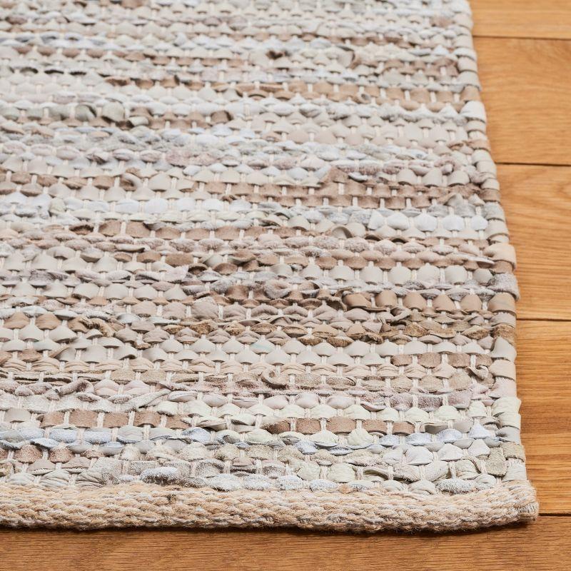 Vintage Leather VTL105 Hand Woven Area Rug - Beige - 4'x6' - Safavieh.