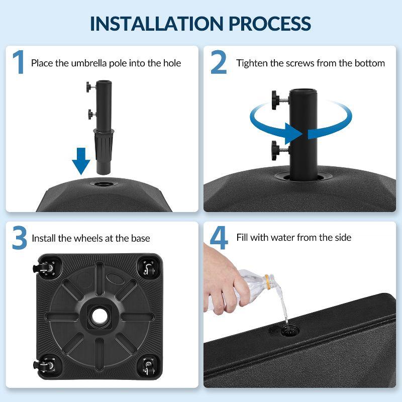 Yaheetech Portable Patio Umbrella Base, Black