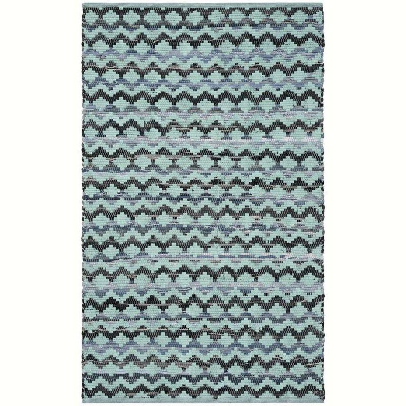 Montauk MTK120 Hand Woven Indoor Accent Rug - Turquoise/Blue/Black - 3'x5' - Safavieh