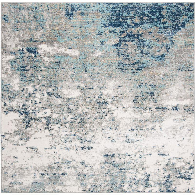 Jasper JSP107 Power Loomed Area Rug - Grey/Blue - 5'x5' - Safavieh.