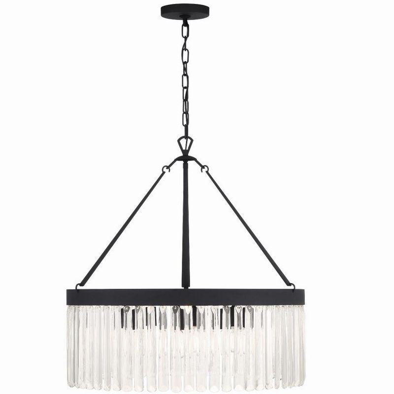 Crystorama Lighting Emory 8 - Light Chandelier in  Black Forged