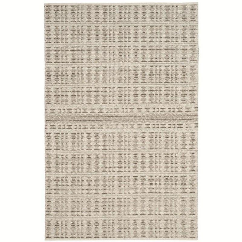 Kilim KLM350 Hand Woven Area Rug - Ivory/Light Grey - 5'x8' - Safavieh