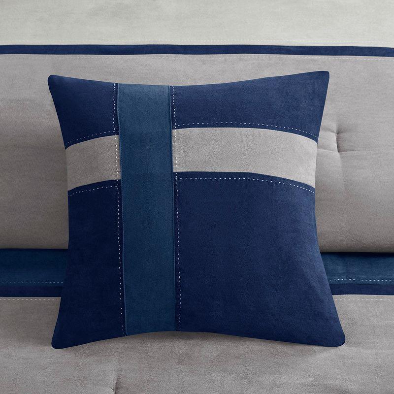 Gracie Mills Kimberly 7-Piece Contemporary Microsuede Comforter Set
