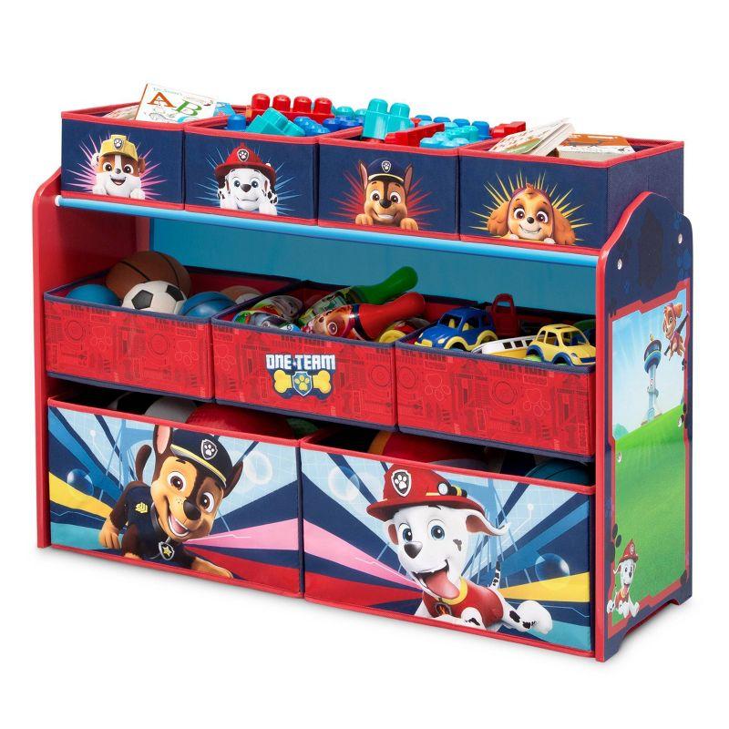 PAW Patrol Deluxe 9 Bin Red and Blue Toy Organizer