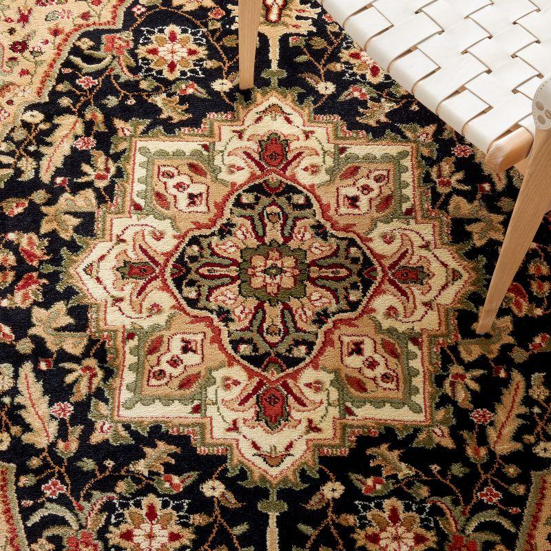 Lyndhurst Heriz LNH330 Power Loomed Area Rug - Black/Beige - 5'3"x7'6" - Safavieh