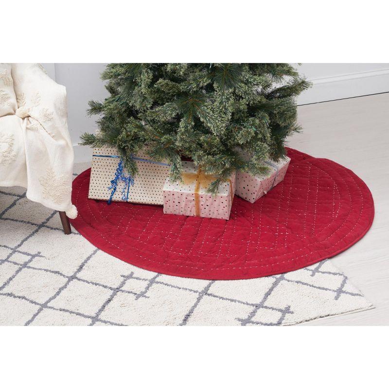 carol & frank 54" Elliot Ruby Decorative Premium Christmas Tree Skirt