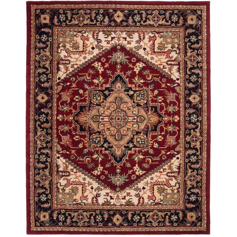 Heritage HG625 Handmade Area Rug - 7'6"x9'6" - Red - Safavieh