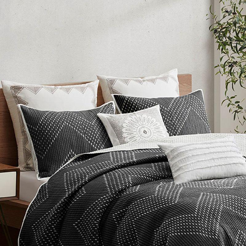 INK+IVY Pomona 3 Piece Embroidered Cotton Quilt Set