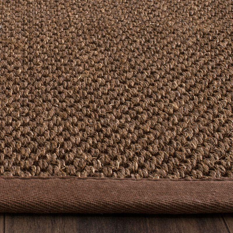 Handmade Brown Wool and Cotton Non-slip Area Rug, 8' x 10'