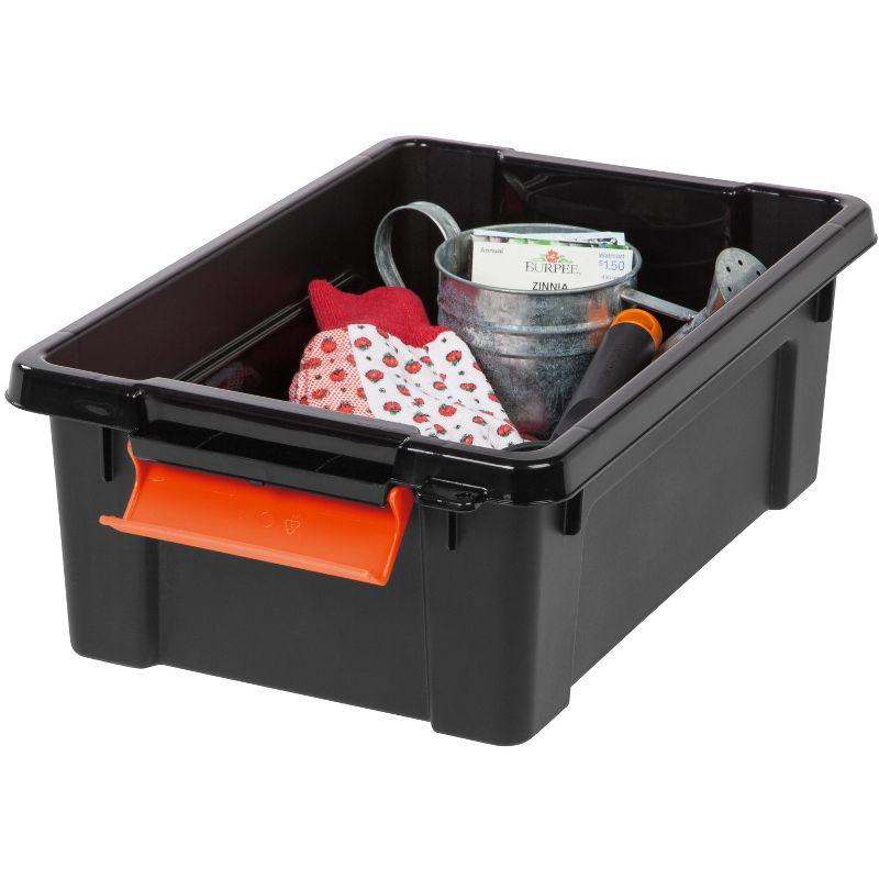 IRIS USA Lockable Heavy Duty Plastic Storage Bins Container with Lids and Secure Latching Buckles