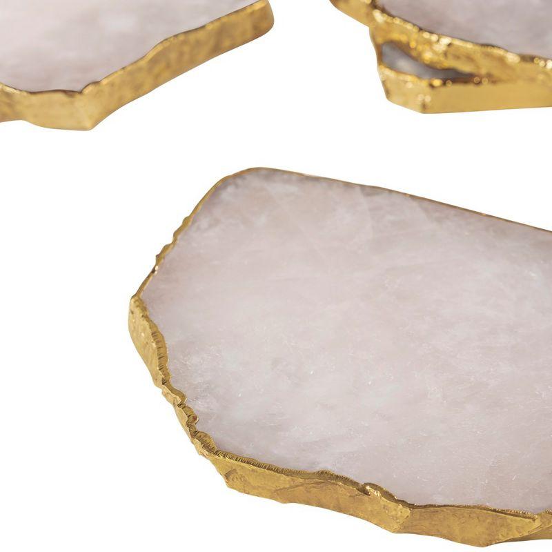 Dazzle Rose Quartz Coasters, Set of 4