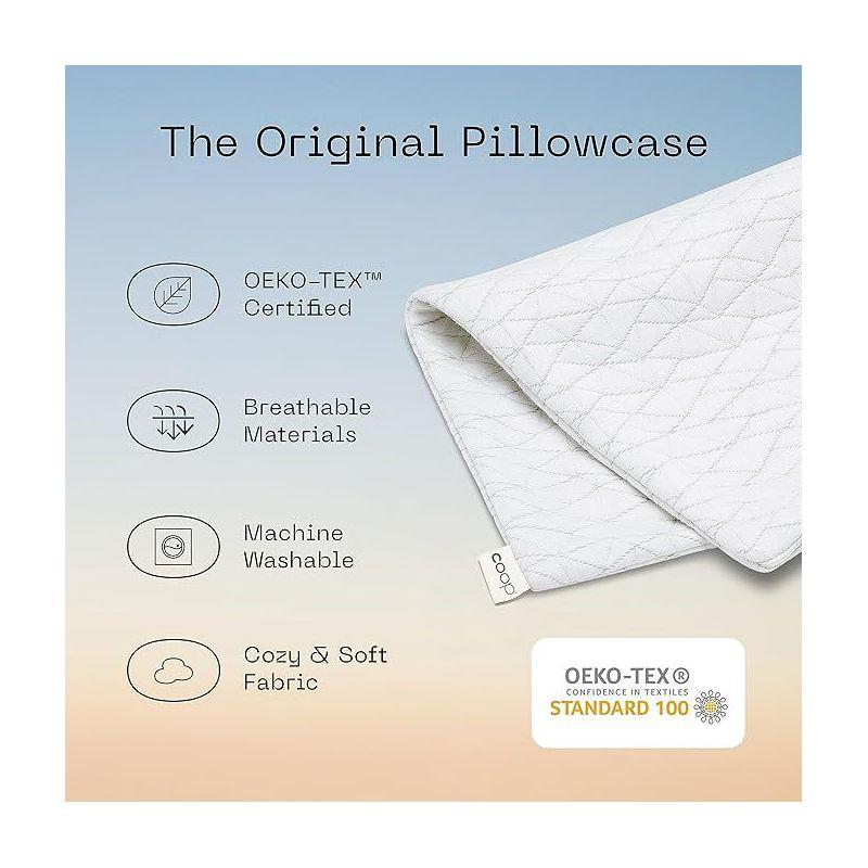Coop Home Goods - The Original Pillow Cover, King Size Pillow Case for Memory Foam Pillows, Breathable Ultra Soft Lulltra Fabric Cover with Zipper