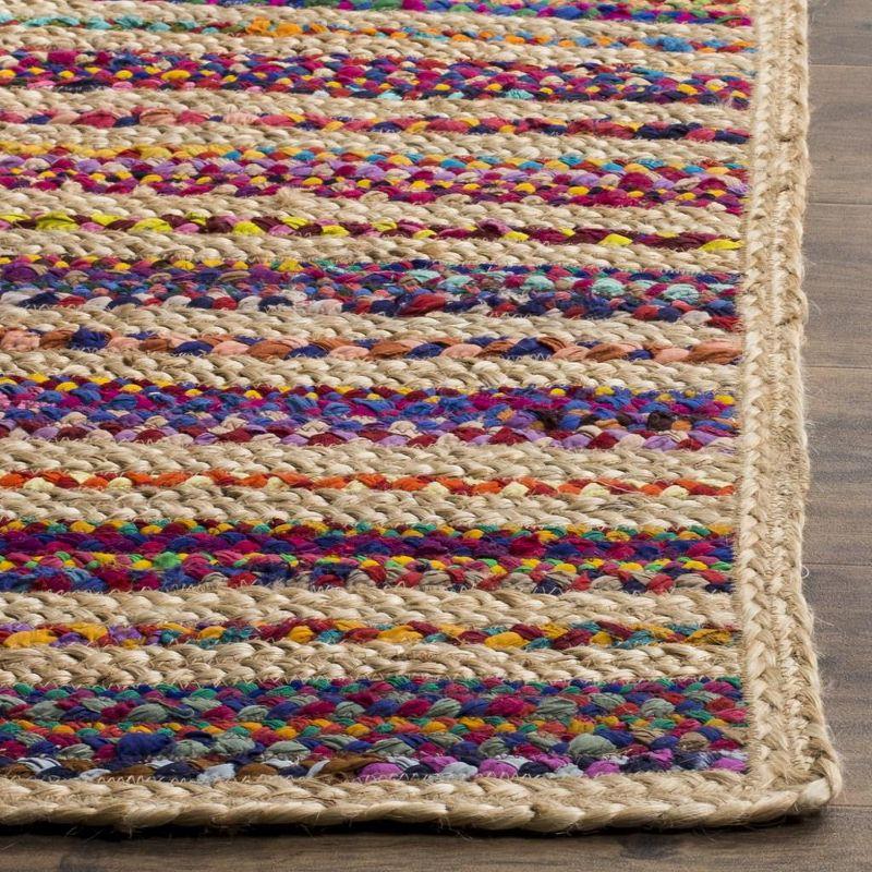 Multicolor Hand-Knotted Wool and Cotton 8' x 10' Area Rug