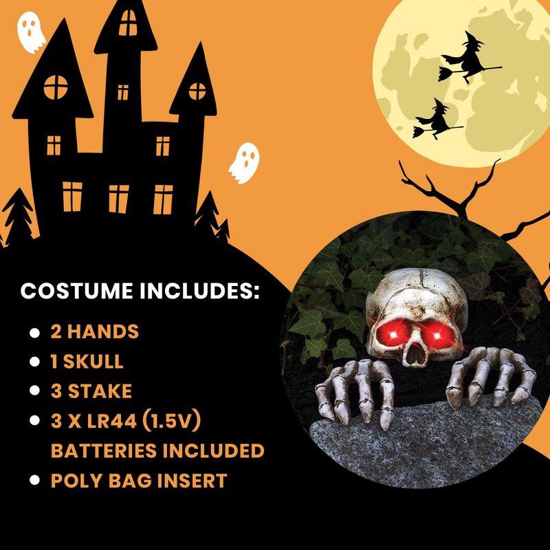Funworld Light-Up Skele-Peeper Grave Breaker Halloween Decor