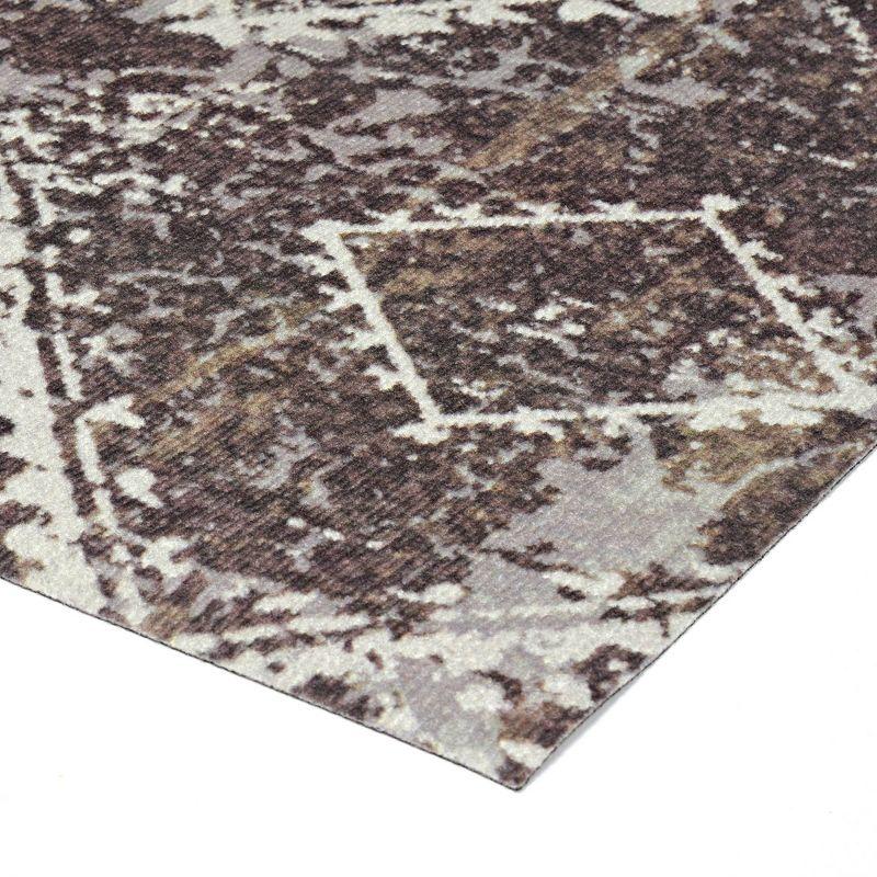 6' x 8' Distressed Outdoor Rug Taupe/White - Foss Floors: Indoor/Outdoor, Patio, Machine Made, Rubber Backed