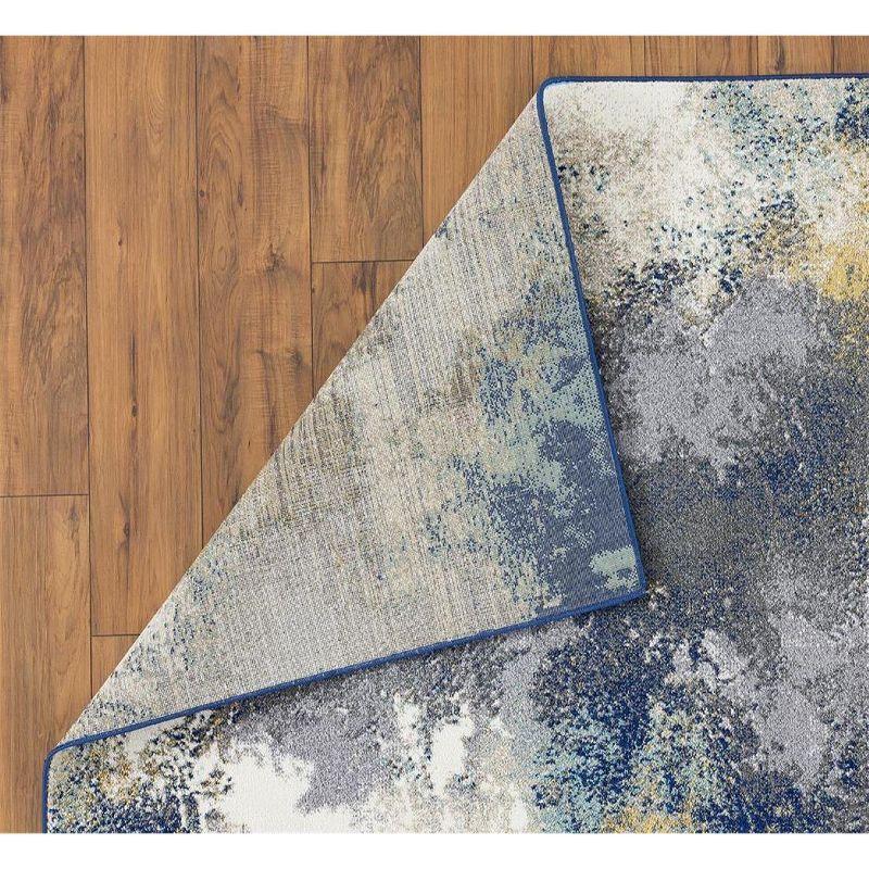 Luxe Weavers Beverly Collection Modern Abstract Blue Area Rug.