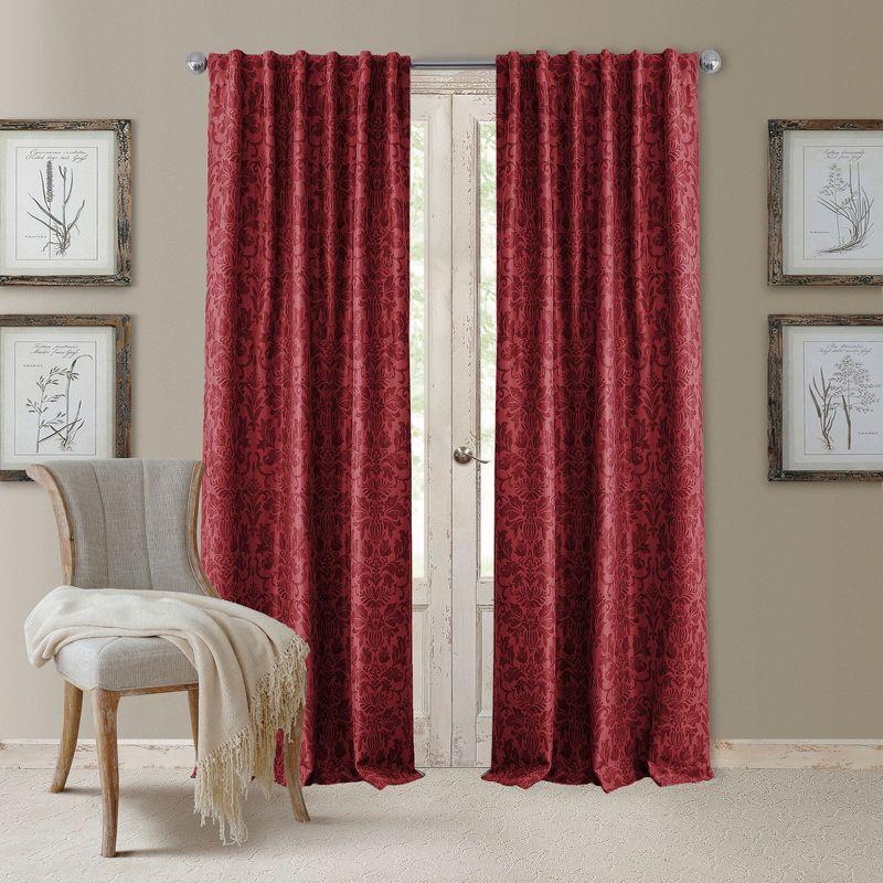 Antonia Blackout Window Curtain Panel - Elrene Home Fashions