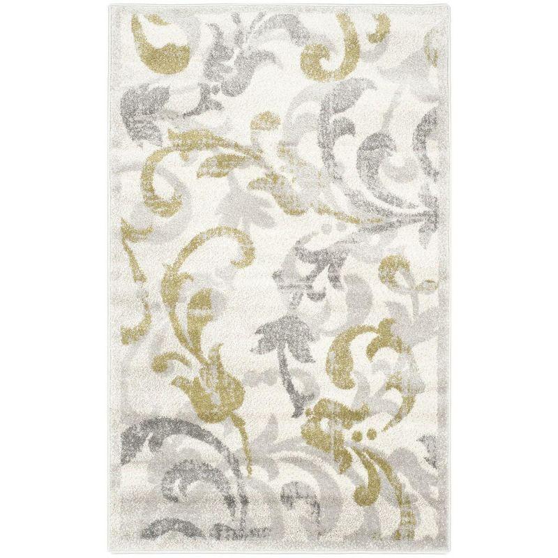 Amherst AMT428 Power Loomed Indoor Accent Rug - Ivory/Light Grey - 3'x5' - Safavieh