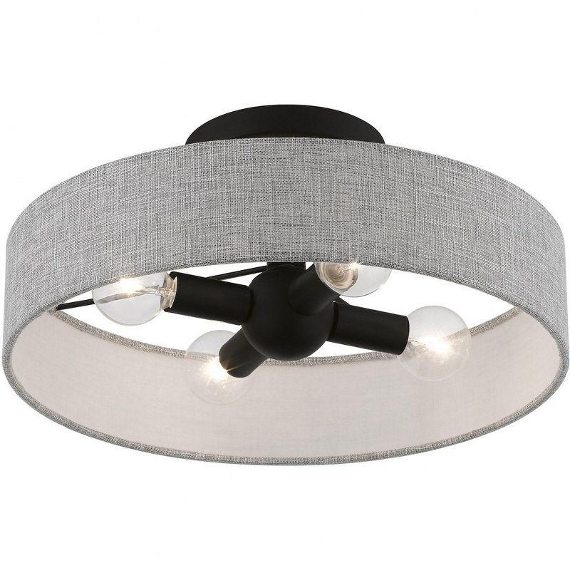 Livex Lighting Elmhurst 4 - Light Semi-Flush Mount in  Black