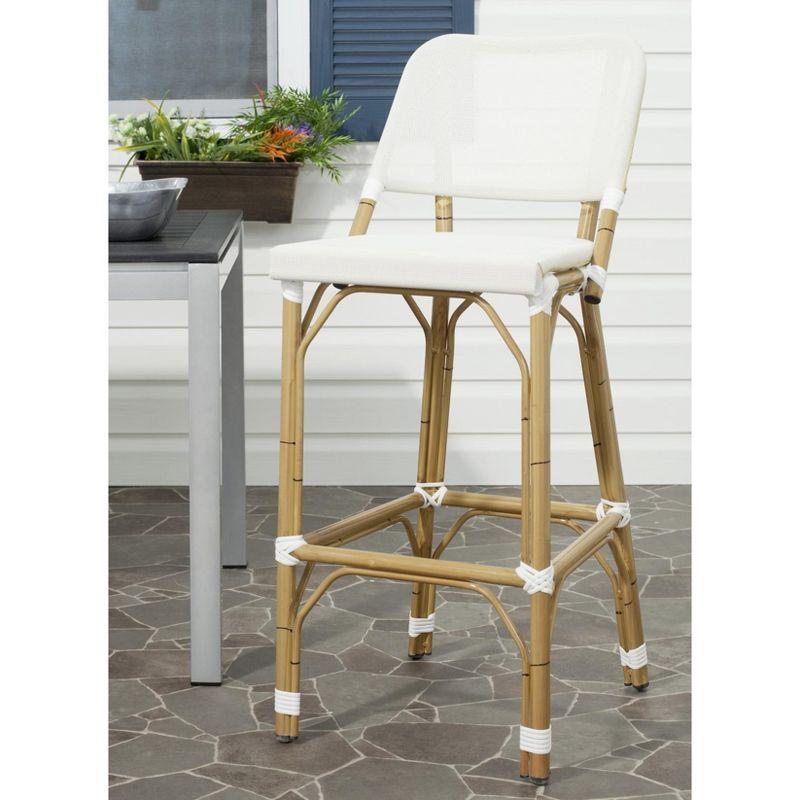 Deltana Barstool - Indoor/Outdoor - FOX5208 - Beige - Safavieh