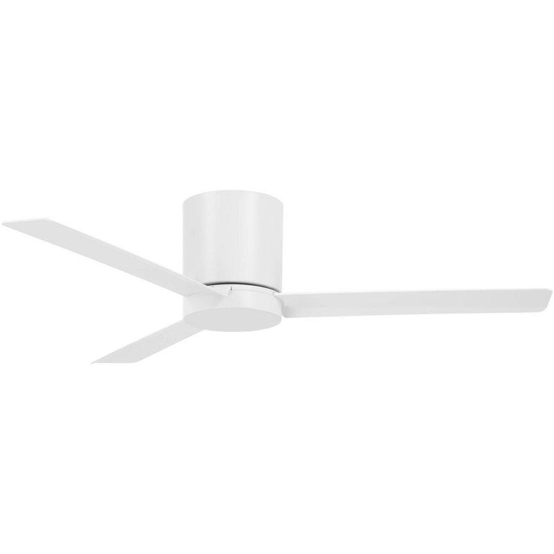 52" Flat White LED Hugger Ceiling Fan with Remote