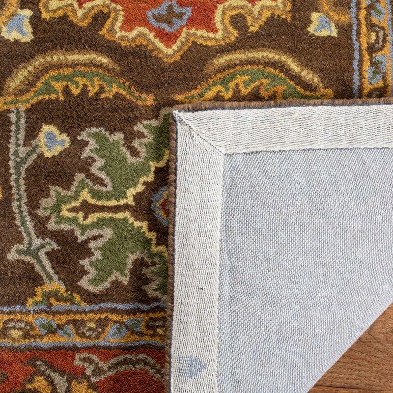 Heritage HG734 Handmade Area Rug - 7'6"x9'6" - Chocolate/Tangerine - Safavieh