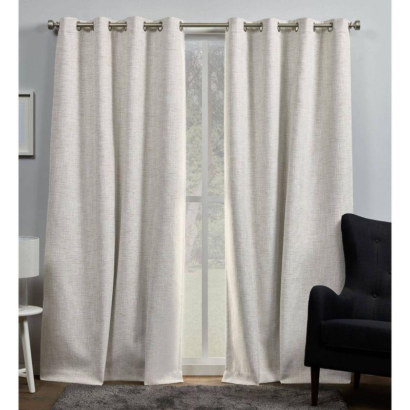 Latte Blackout Grommet Top Curtain Panels, 52" x 96", Set of 2