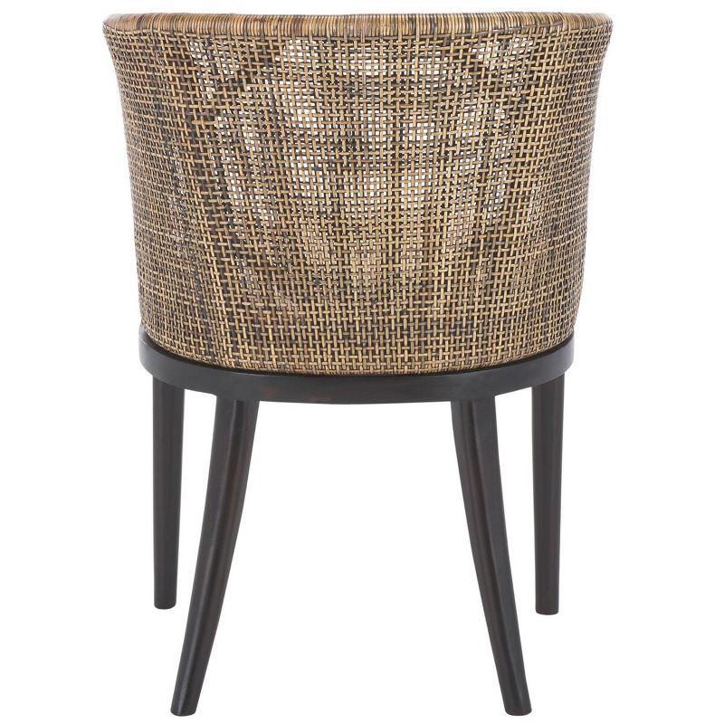 Beningo Arm Chair - SEA4001A - Brown/White - Safavieh