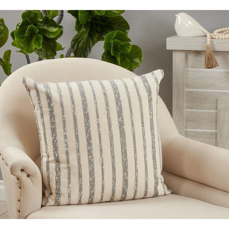 Saro Lifestyle Thin Striped Throw Pillow With Poly Filling