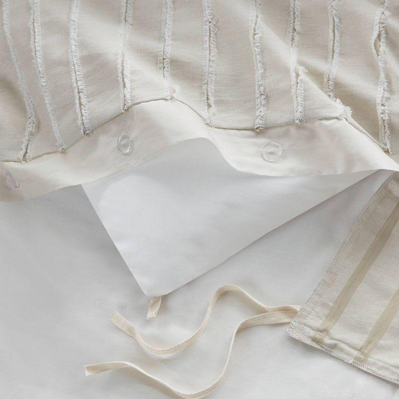 Ivory King Cotton Jacquard Down Alternative Bedspread Set