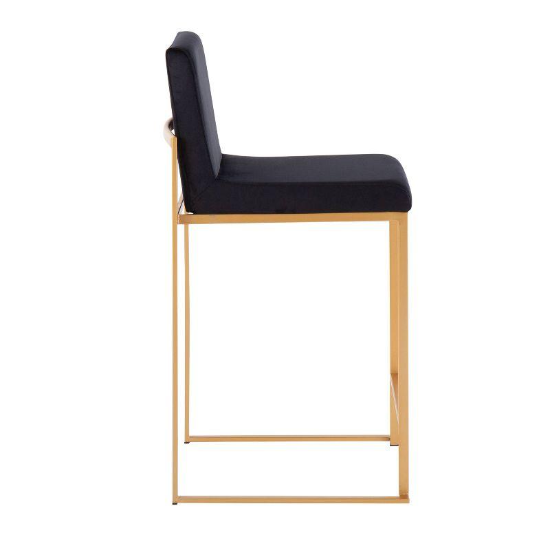 Rego Upholstered Counter Stool with Metal Frame