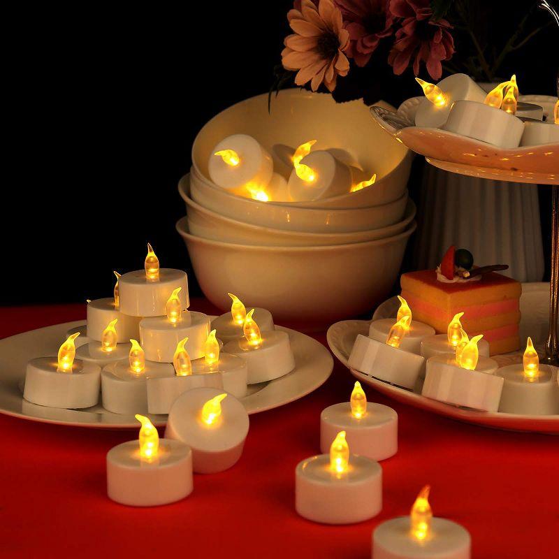 AndMakers 24-Piece Ivory LED Flameless Tea Light Candle Set