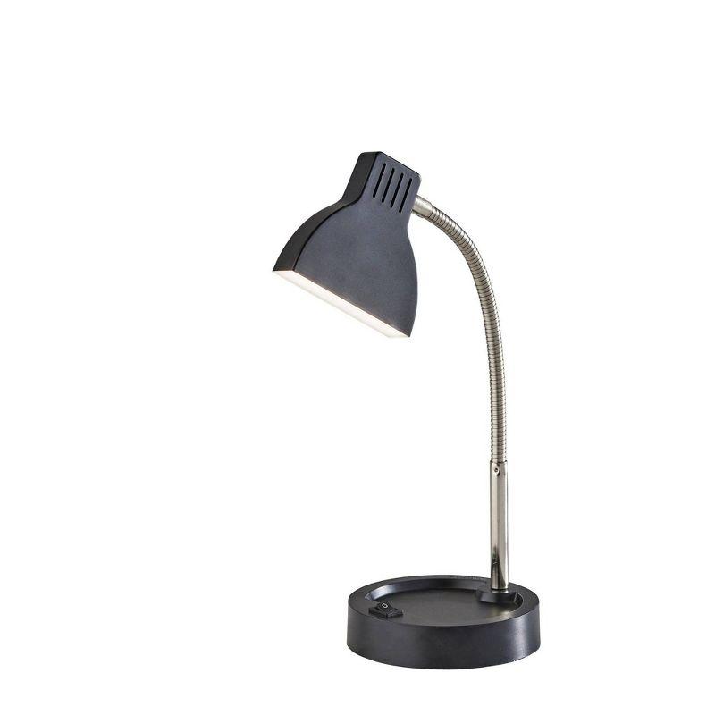 Adesso Slender Desk Lamp: Energy-Efficient 4W LED, Adjustable Gooseneck, ETL Listed, Modern Style