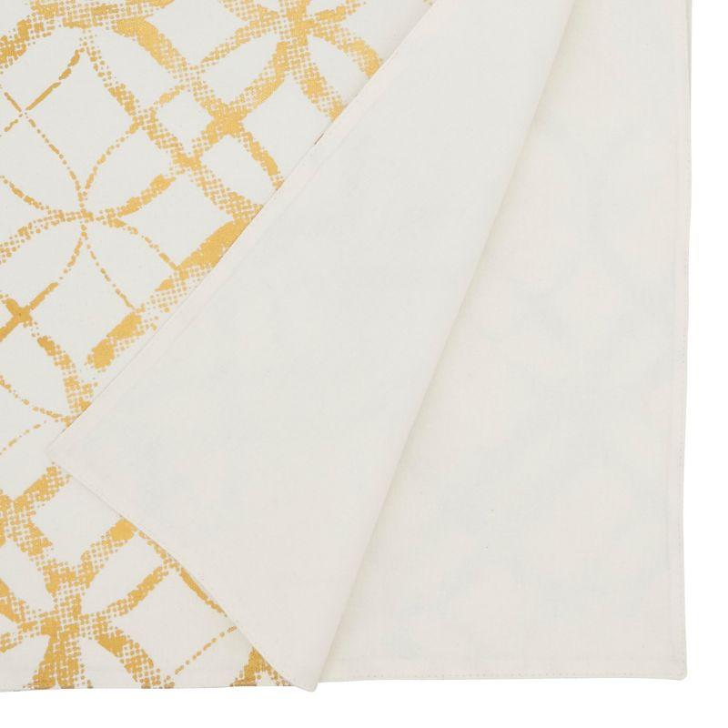 Saro Lifestyle Glamorous Metallic Foil Print Table Runner