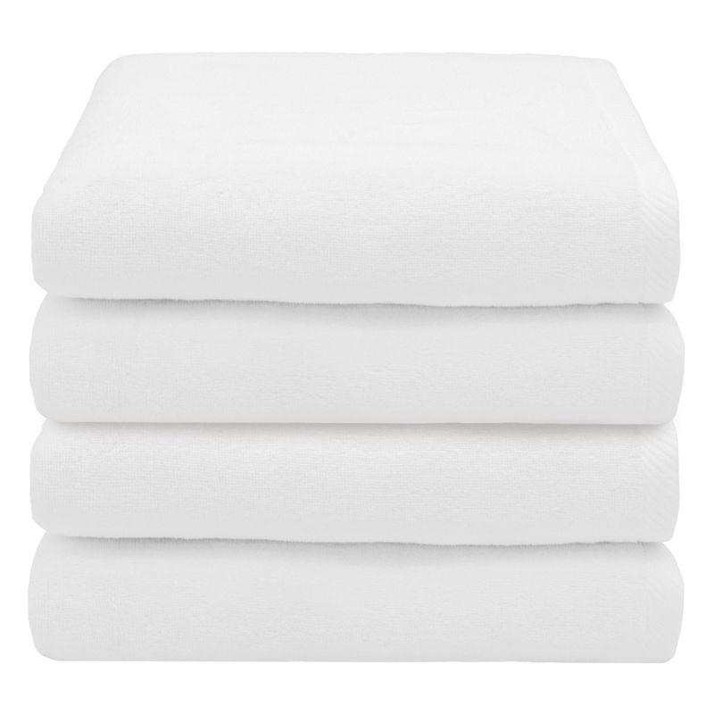 White Turkish Cotton Bath Sheet Set of Four