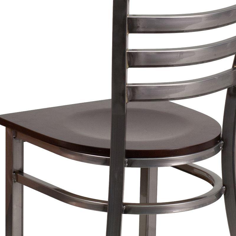 Flash Furniture Kendall Clear Coated Ladder Back Metal Restaurant Chair