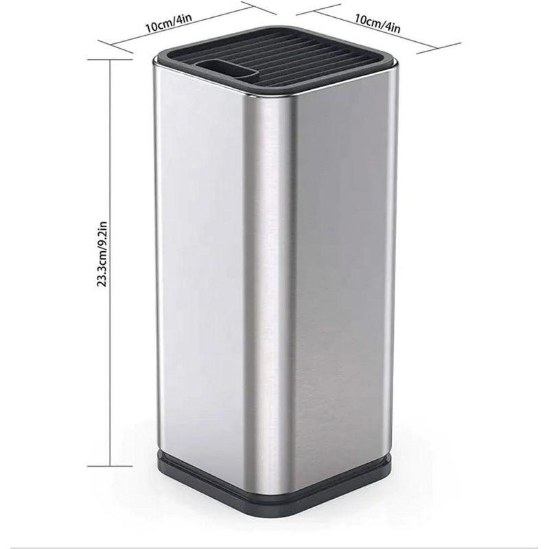 Dura Living Dura Living Universal Knife Block Holder, Stainless Steel Organizer, Space-Saving Storage Stand
