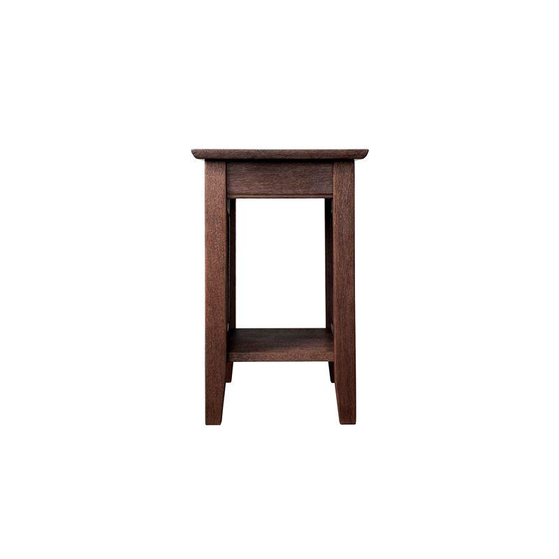 AFI Nantucket Solid Wood Charger End Table in Burnt Amber