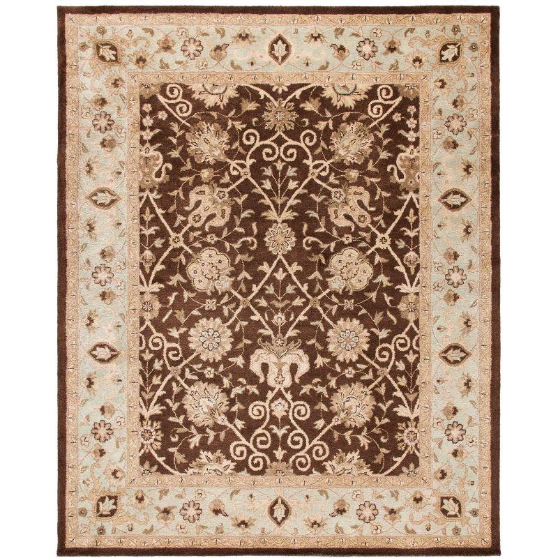 Antiquity AT21 Hand Tufted Indoor Area Rug - Brown/Green - 7'6"x9'6" - Safavieh