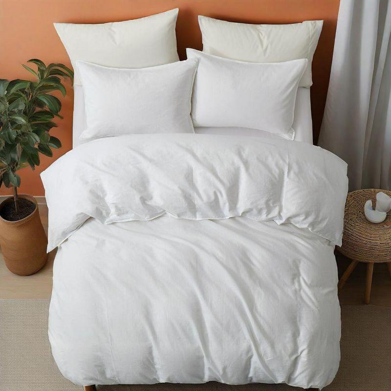 Peace Nest Linen and Cotton Duvet Cover with Pillowcase