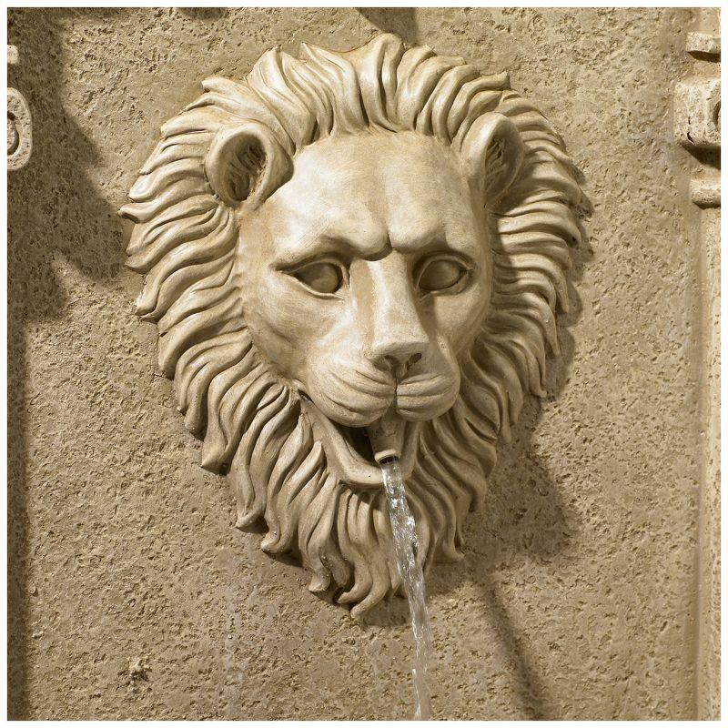 John Timberland Lion Face Rustic Outdoor Wall Water Fountain 31" Regal for Yard Garden Patio Home Deck Porch House Exterior Balcony Roof Relaxation