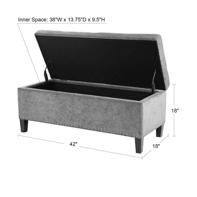 Wildon Home® Dark Gray Solid + Manufactured wood + 100% Polyester Bench