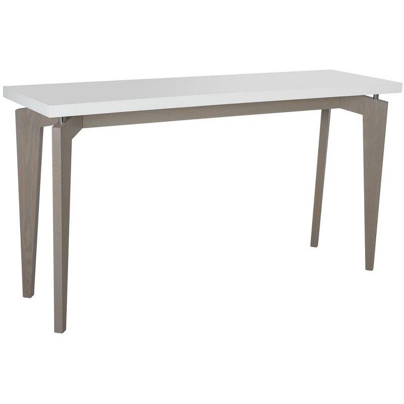 Josef 59" White and Gray Lacquer Console Table